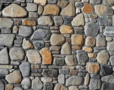 Natural River Stone Exterior Wall Cladding Pebbles Fieldstone