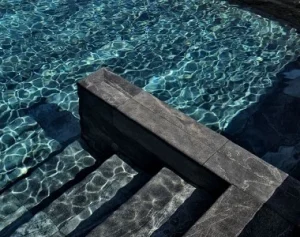 Midnight Granite Pool Coping Tiles, Black Pool Coping, Dark Pool Round Edge Coping Tiles By Stone Pavers Australia
